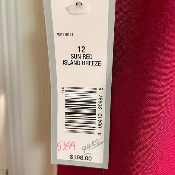 NWT Madison Studio Sheath Linen Red Dress, Size 12 - Picture 9 of 10